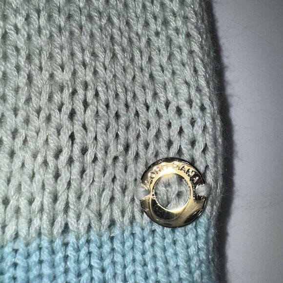 Loro Piana Cashmere Linen Silk Knit Sweater Seafoam Stripe Women Size EUR 46 - Picture 9 of 12